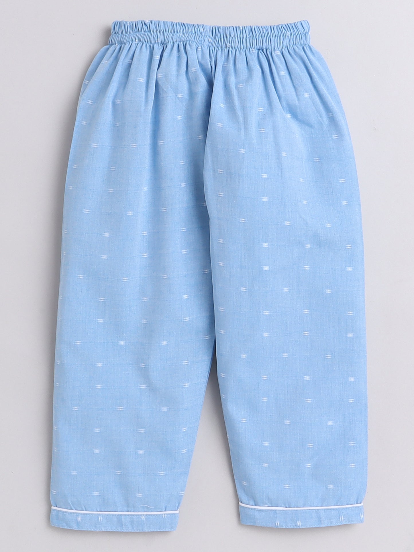 Blue Nightsuit with Astronaut Embrodiery on Pocket