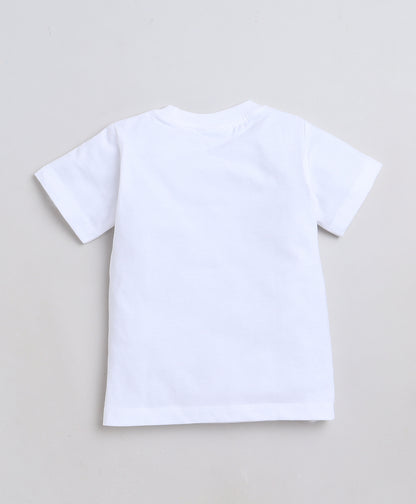 Avcado Print T-shirt and Pyjama- White and Blue