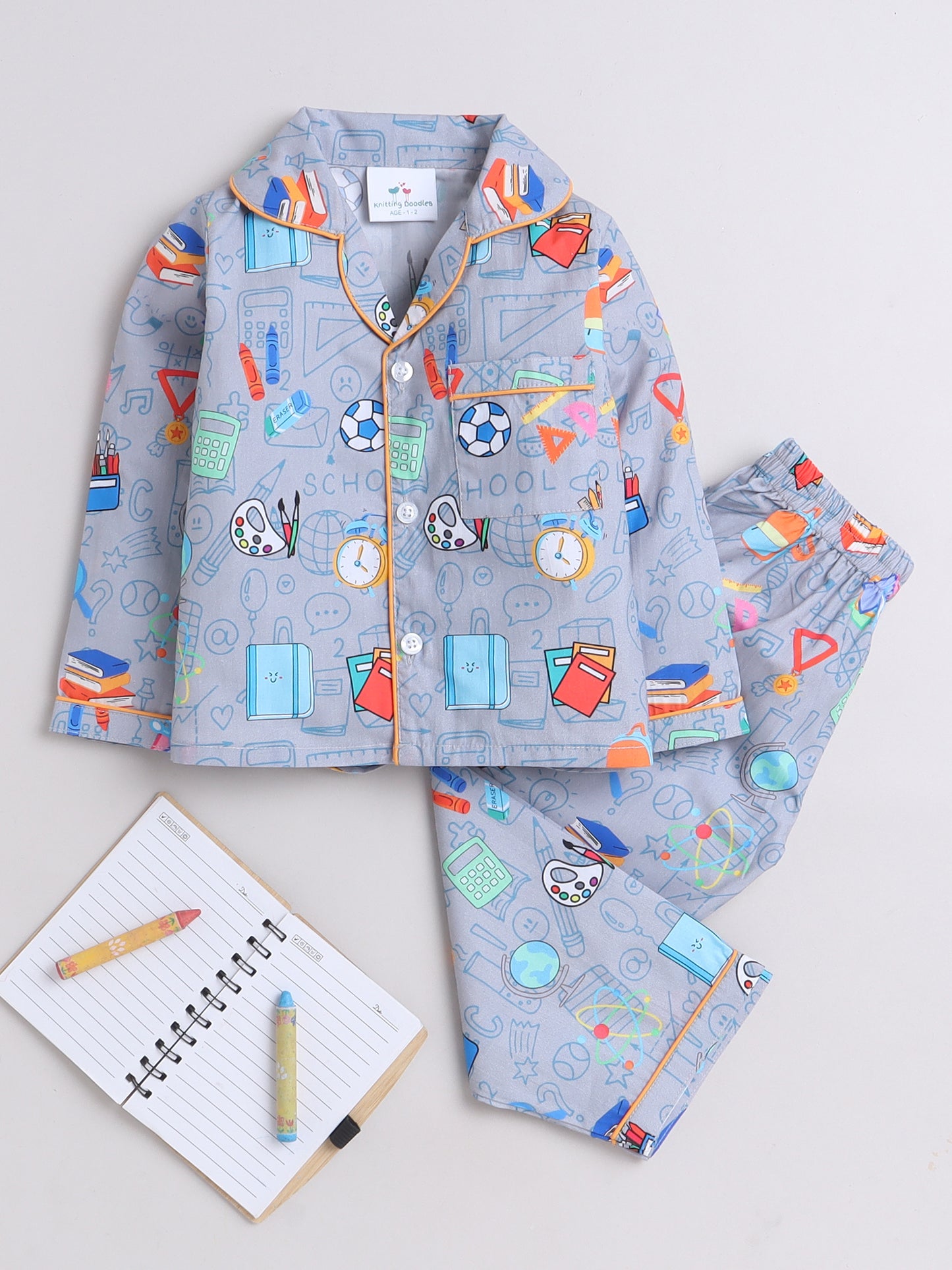 Back to School Print- Grey