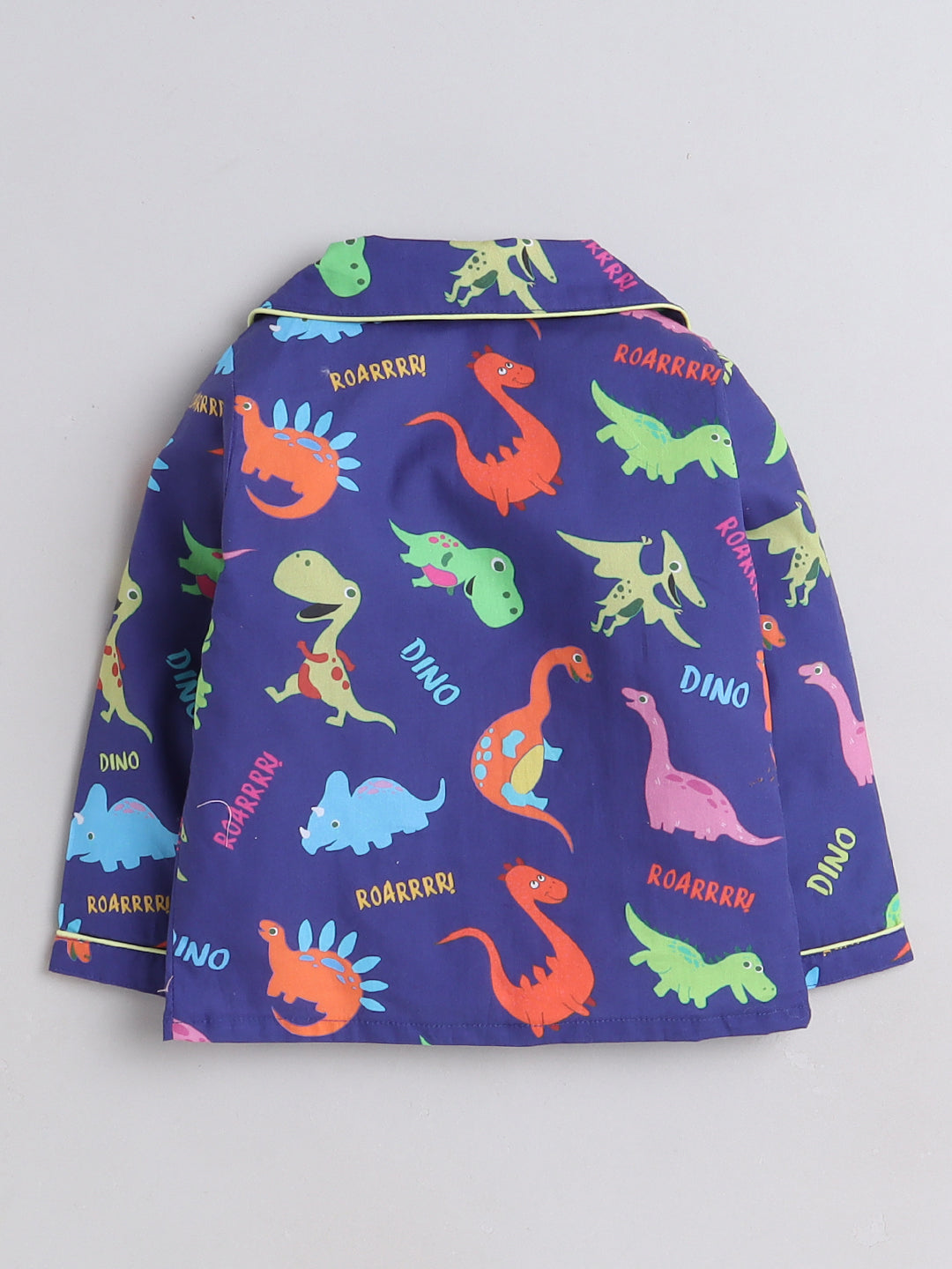 Dinosaurs Print Night Suit- Dark Blue