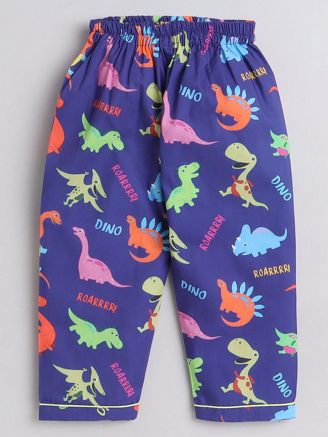 Dinosaurs Print Night Suit- Dark Blue
