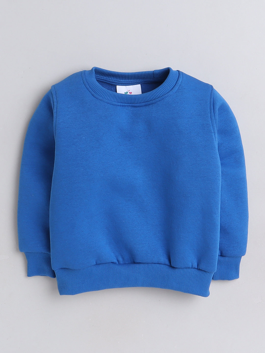 Knitting Doodles Kid's Sweatshirt with Warm Fleece- Blue