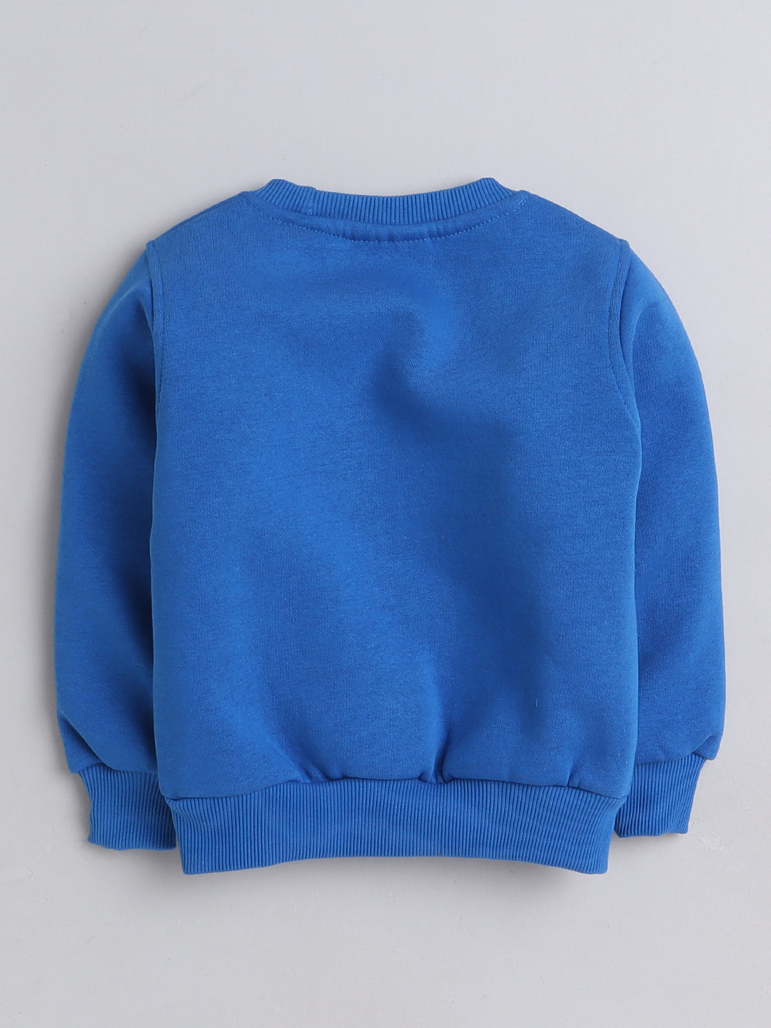 Knitting Doodles Kids' Sweat Shirt with Warm Fleece and cute Unicorn Print- Blue