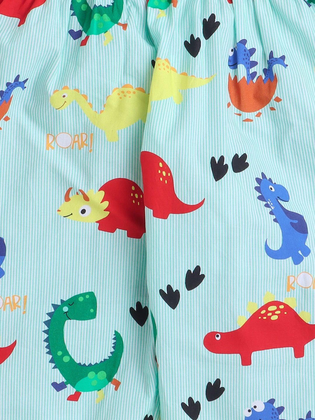 Dinosaurs Print Night Suit- Green