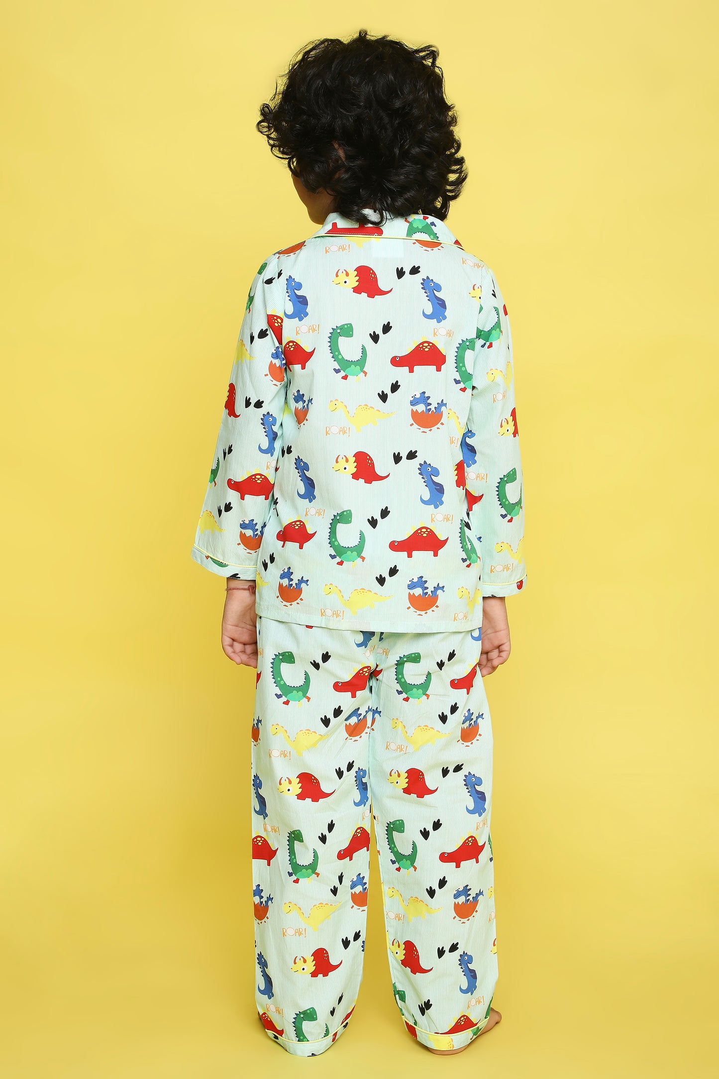 Dinosaurs Print Night Suit- Green