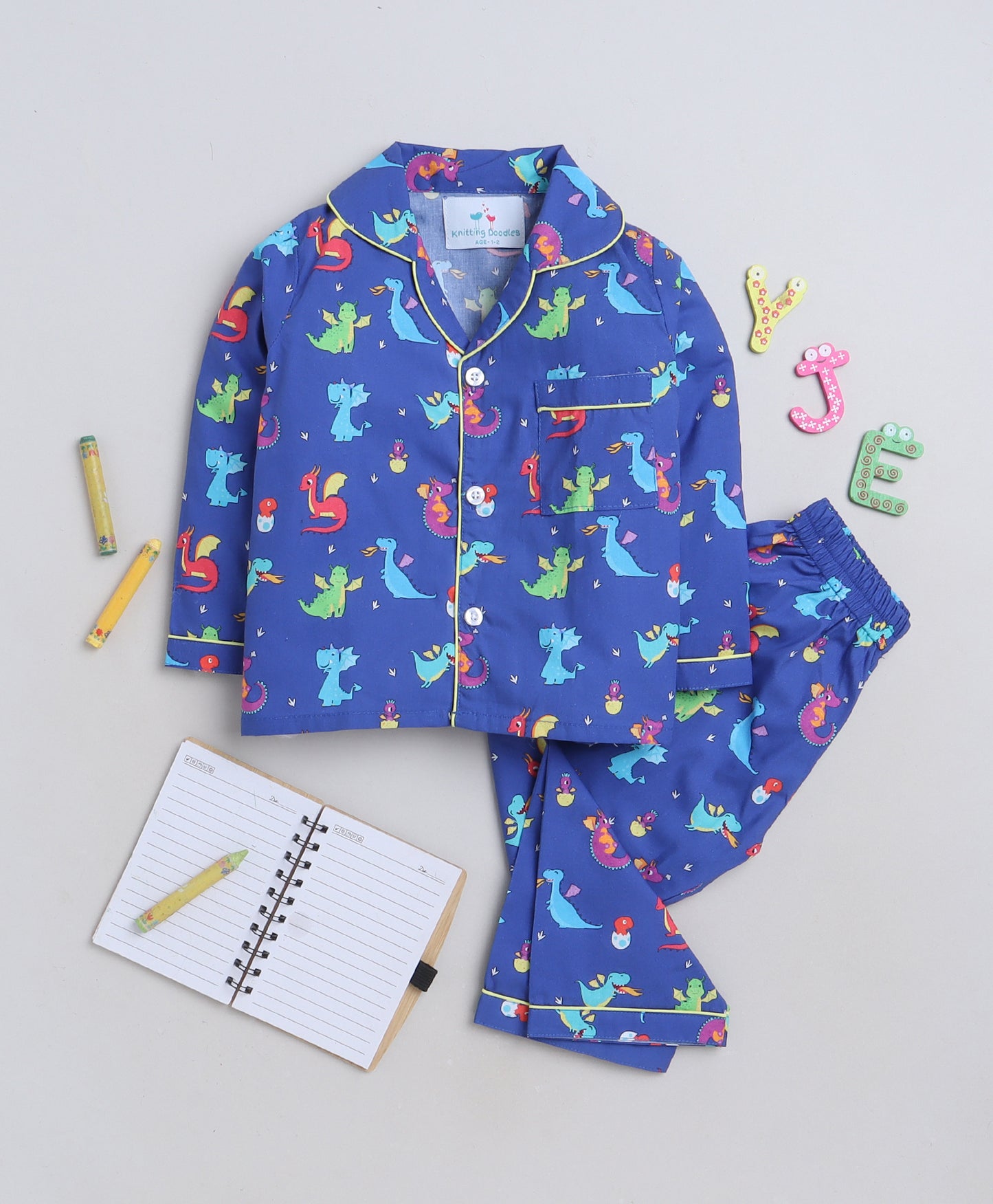 Dragons Print- Blue