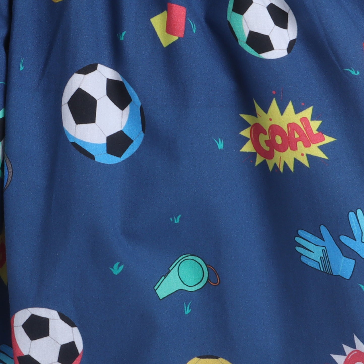 Football Print Night Suit- Dark Blue