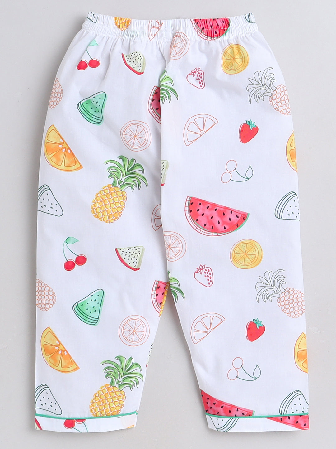 Fruits Print Night Suit- White
