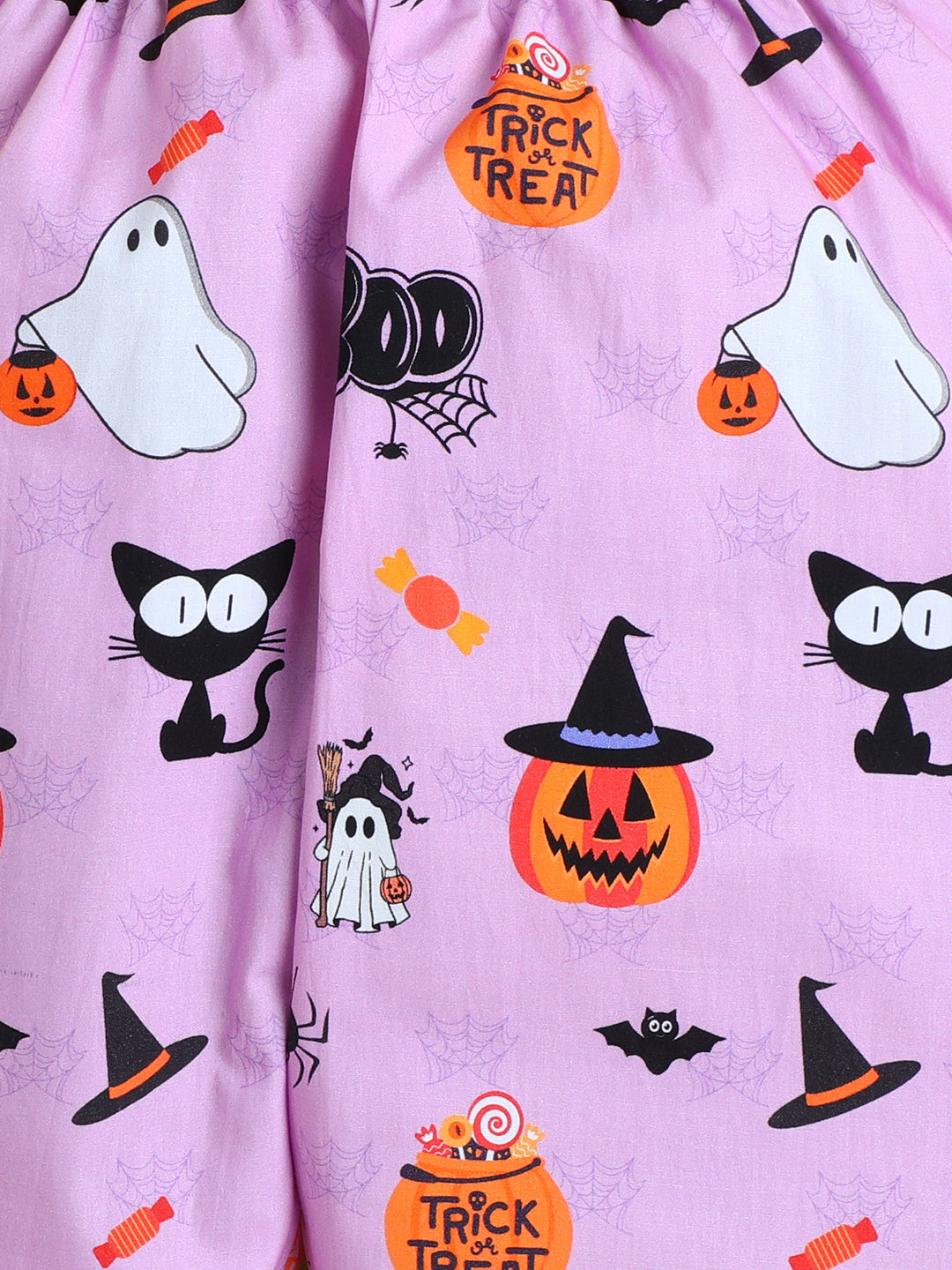 Haloween Print Nightsuit- Purple