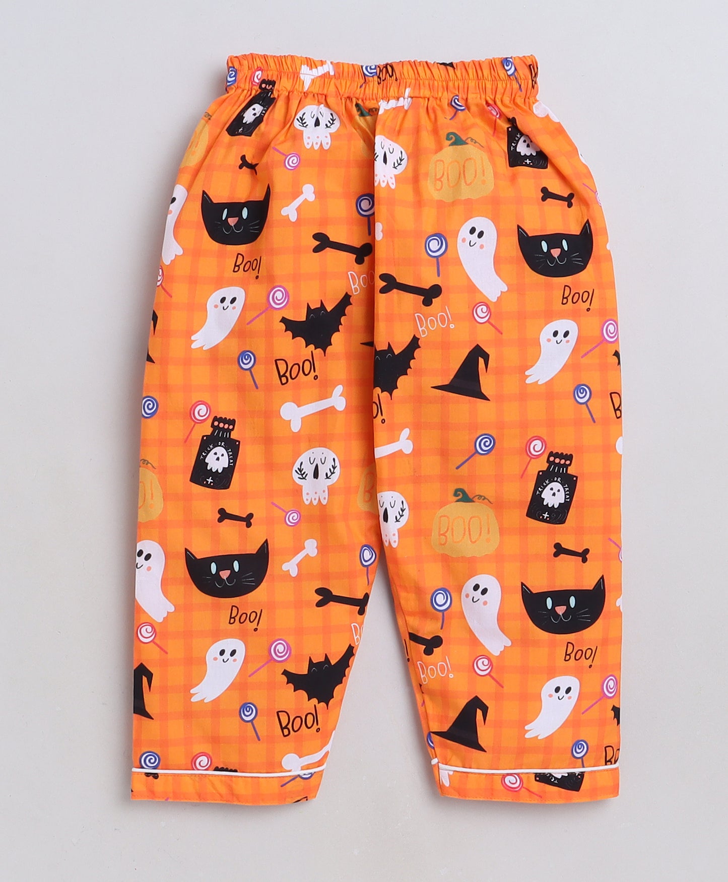 Haloween Pumpkin and Ghosts Print- Orange