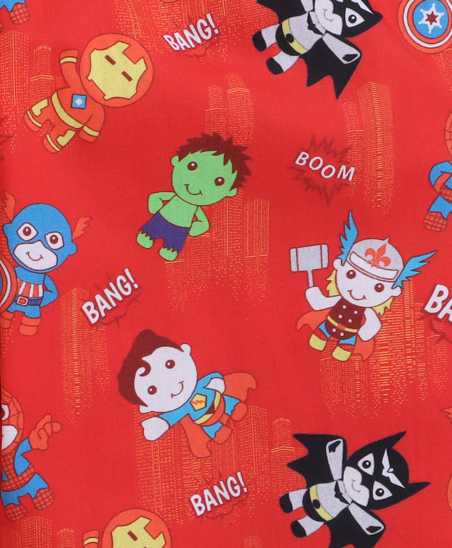 Superheroes Print- Red