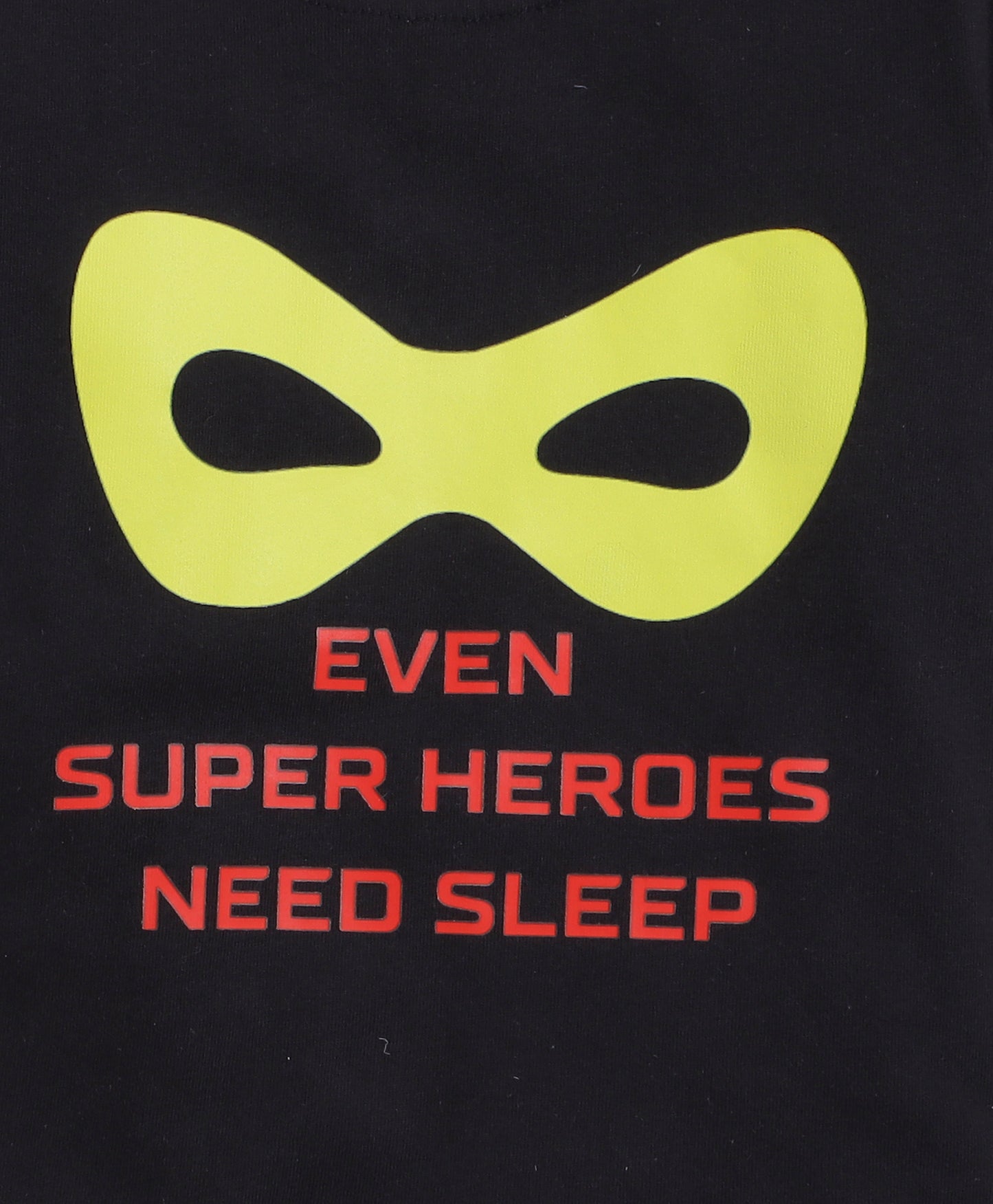 Superhero Print t-shirt and Pyjama- Black and Red