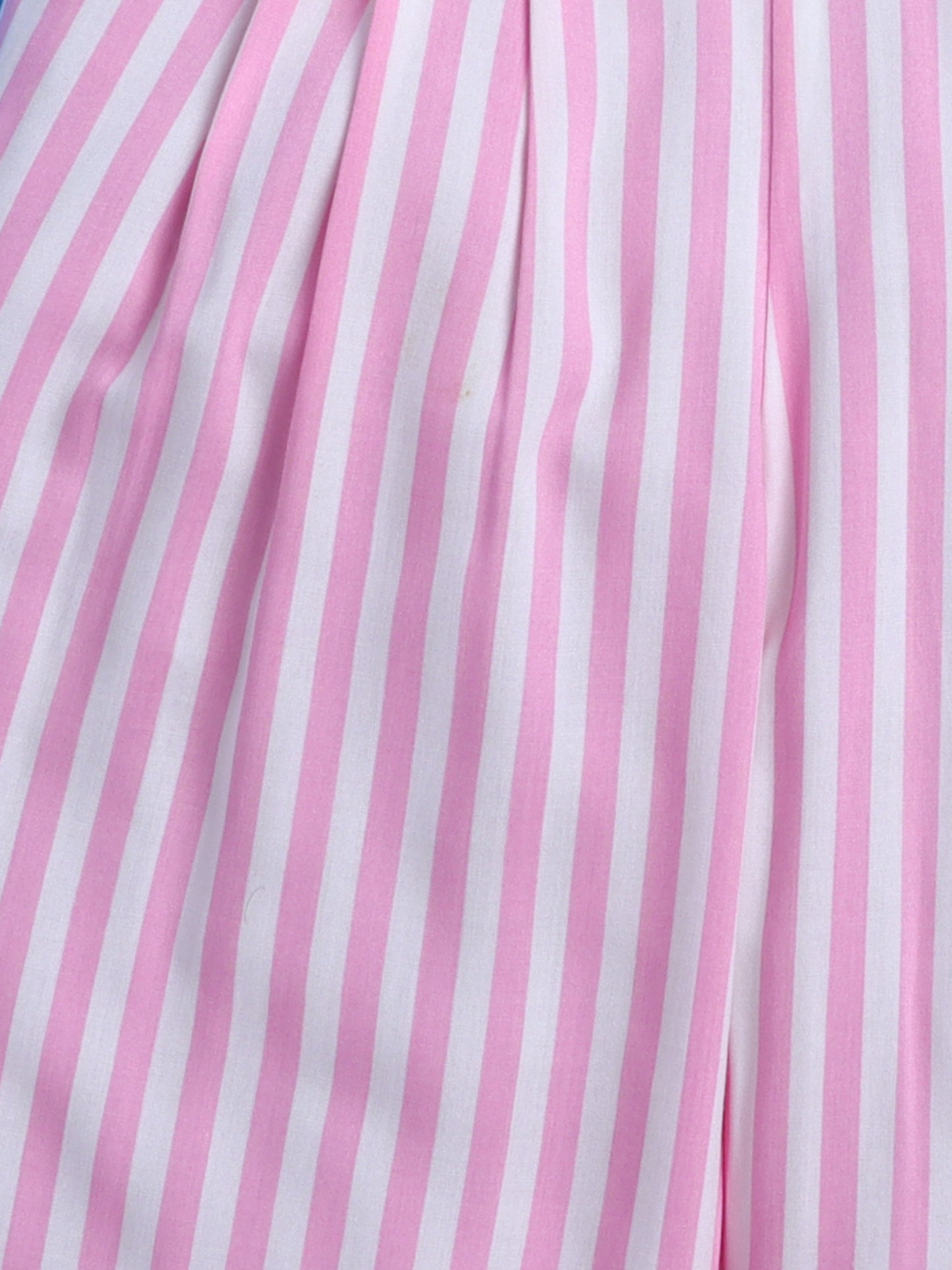 Pink and White Stripes Coord set with and Pleated Pants