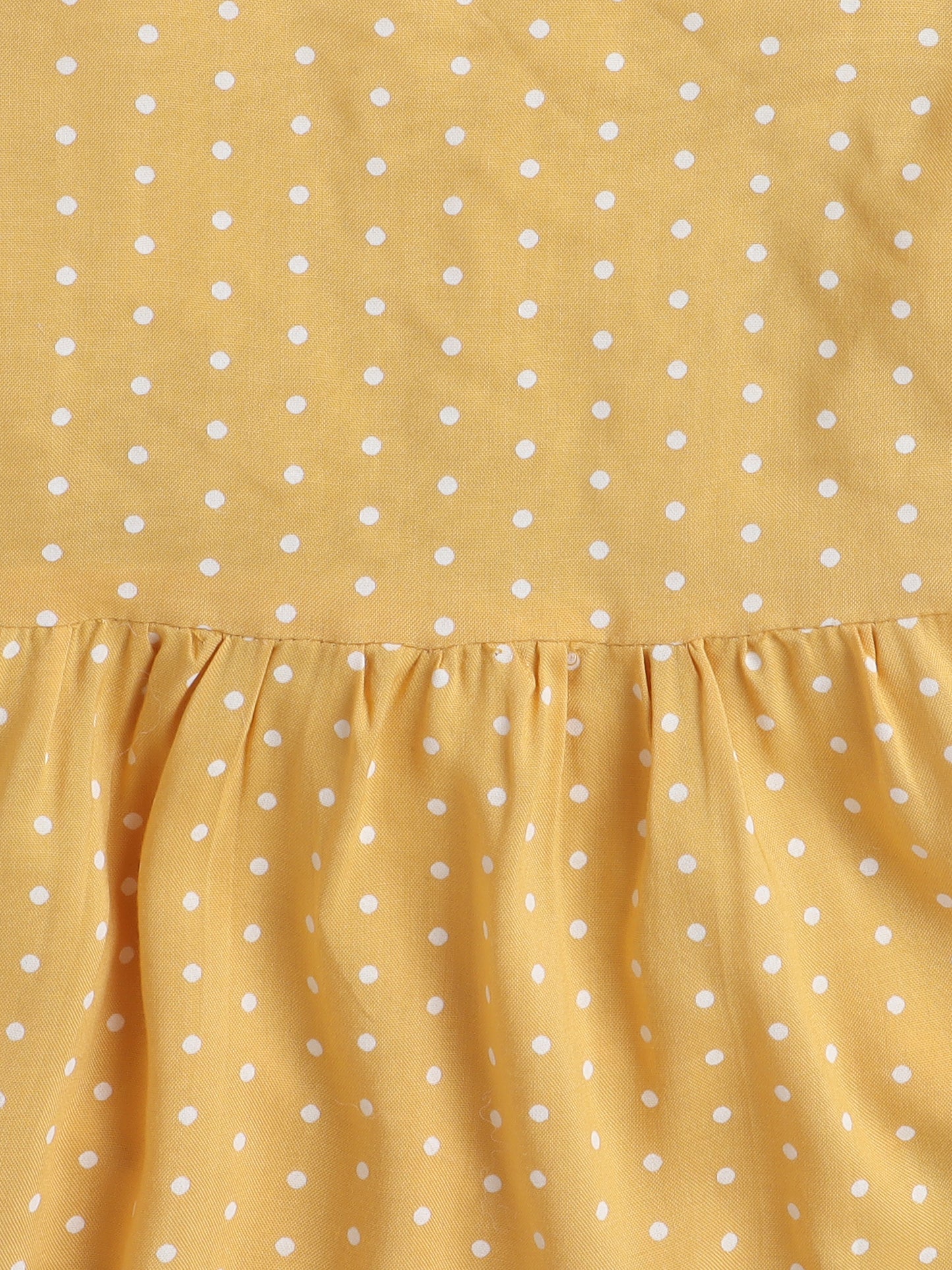 Yellow Polka Dots Coord set with Crop top and Pleated Pants