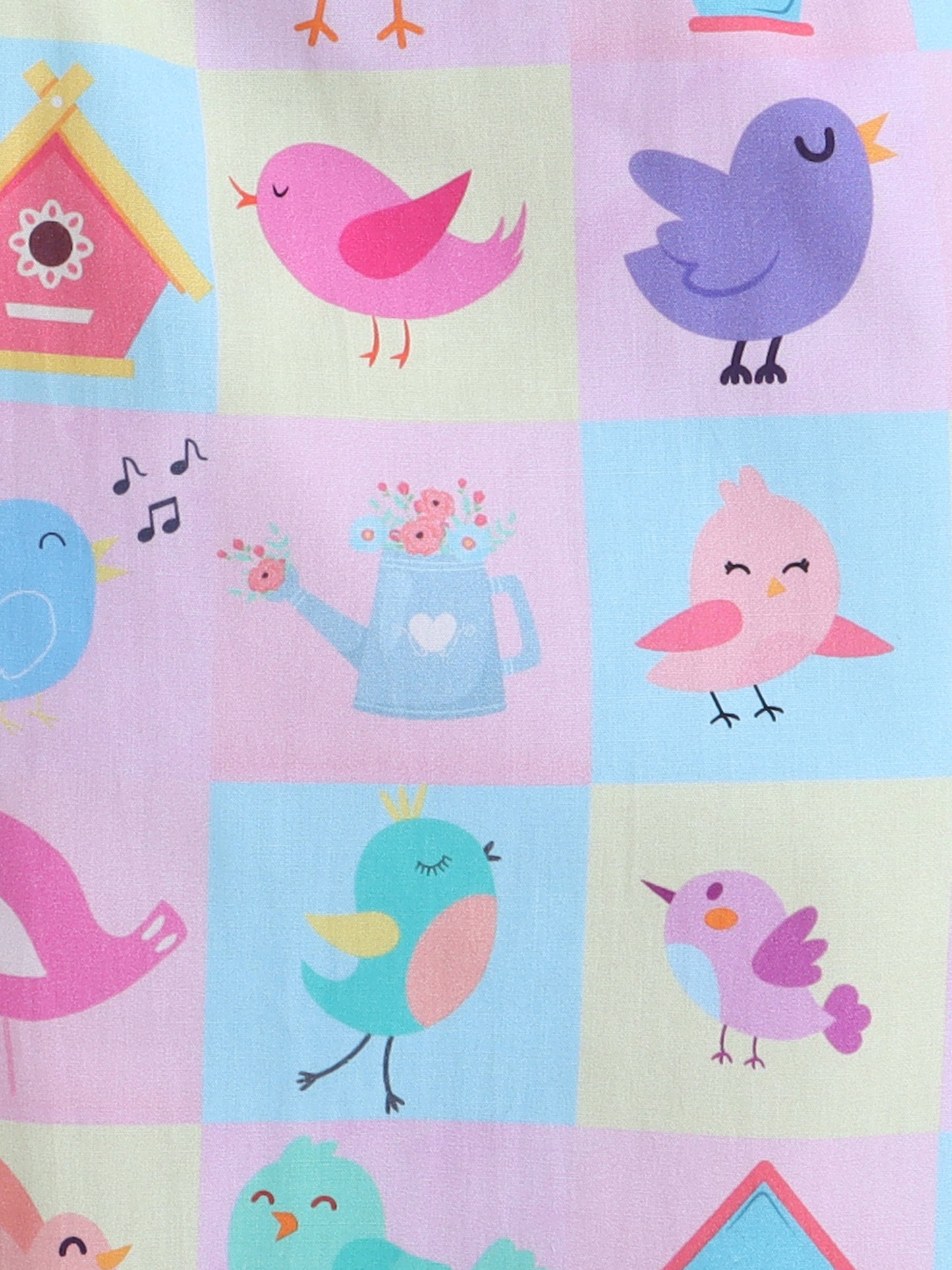 Birds Print Night Suit- Multi