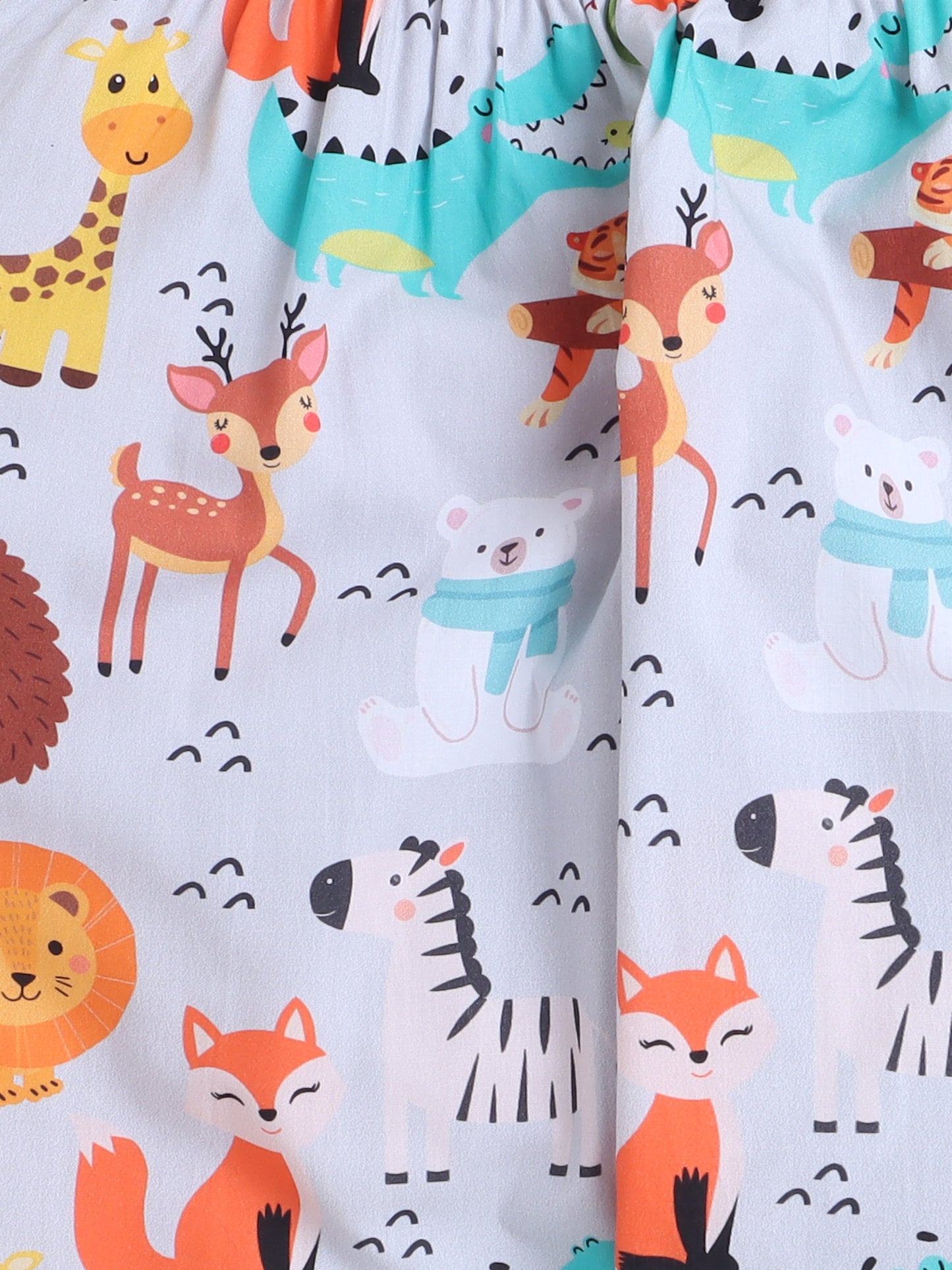 Jungle Animals Print- Light Grey