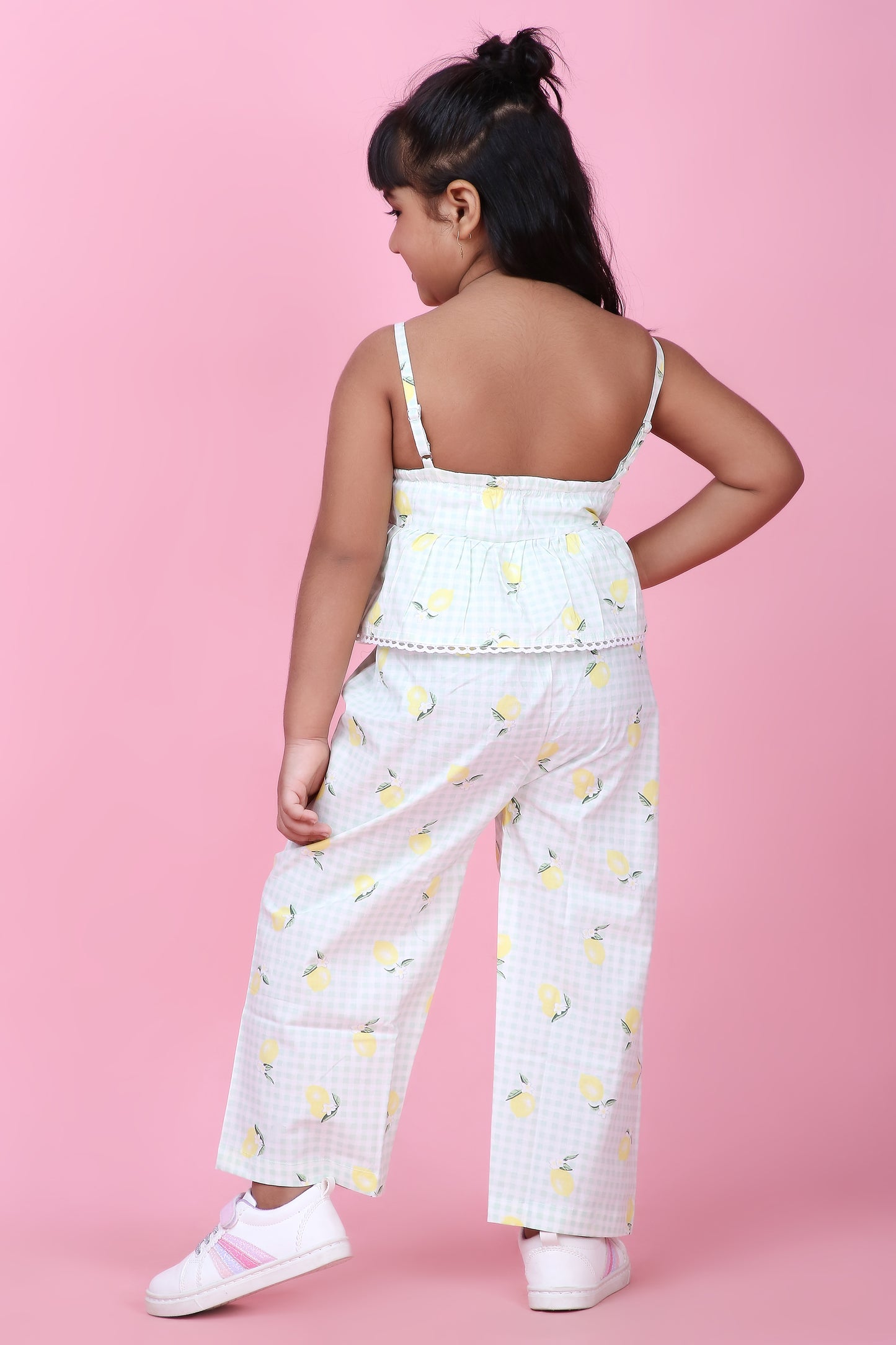 Lemons Printed Coord Set With Pants