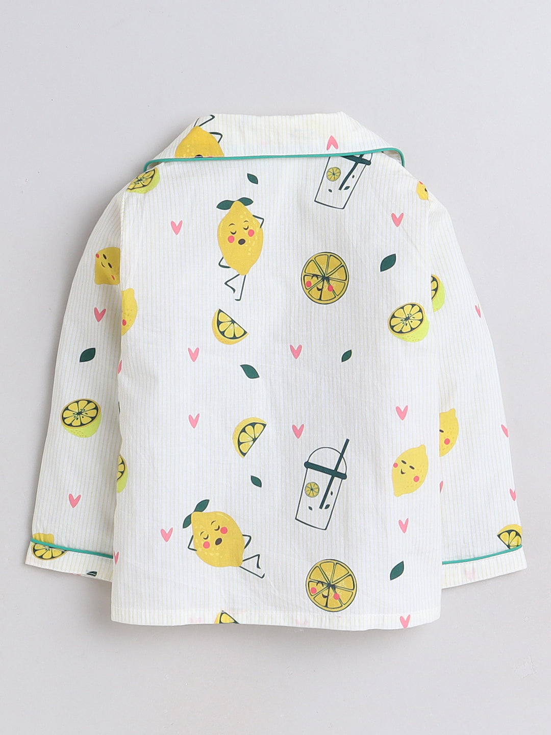 Lemons and Lemonade Print Night Suit- Yellow