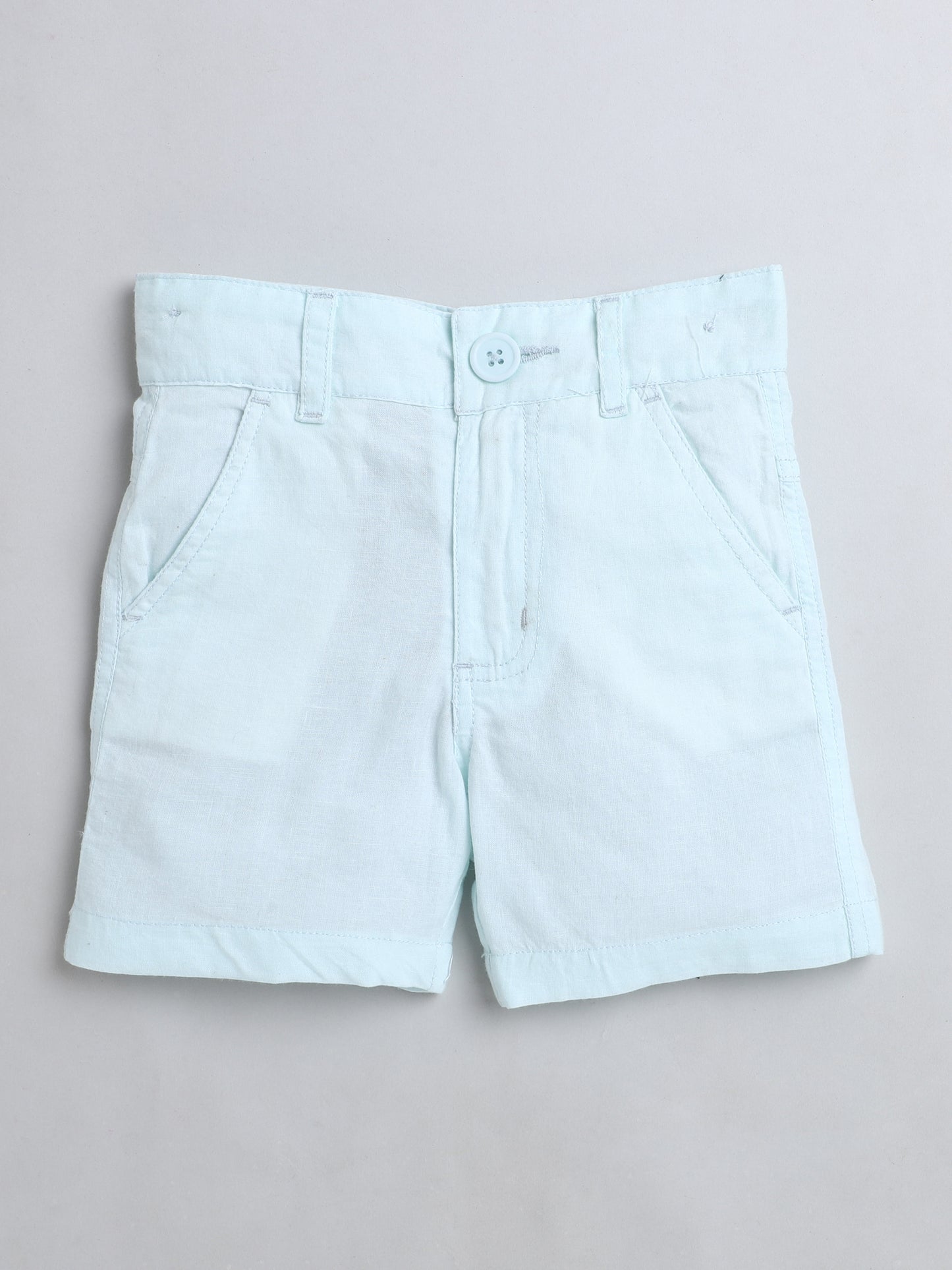 Boys' Shorts with Adjustable Waist- Light Blue