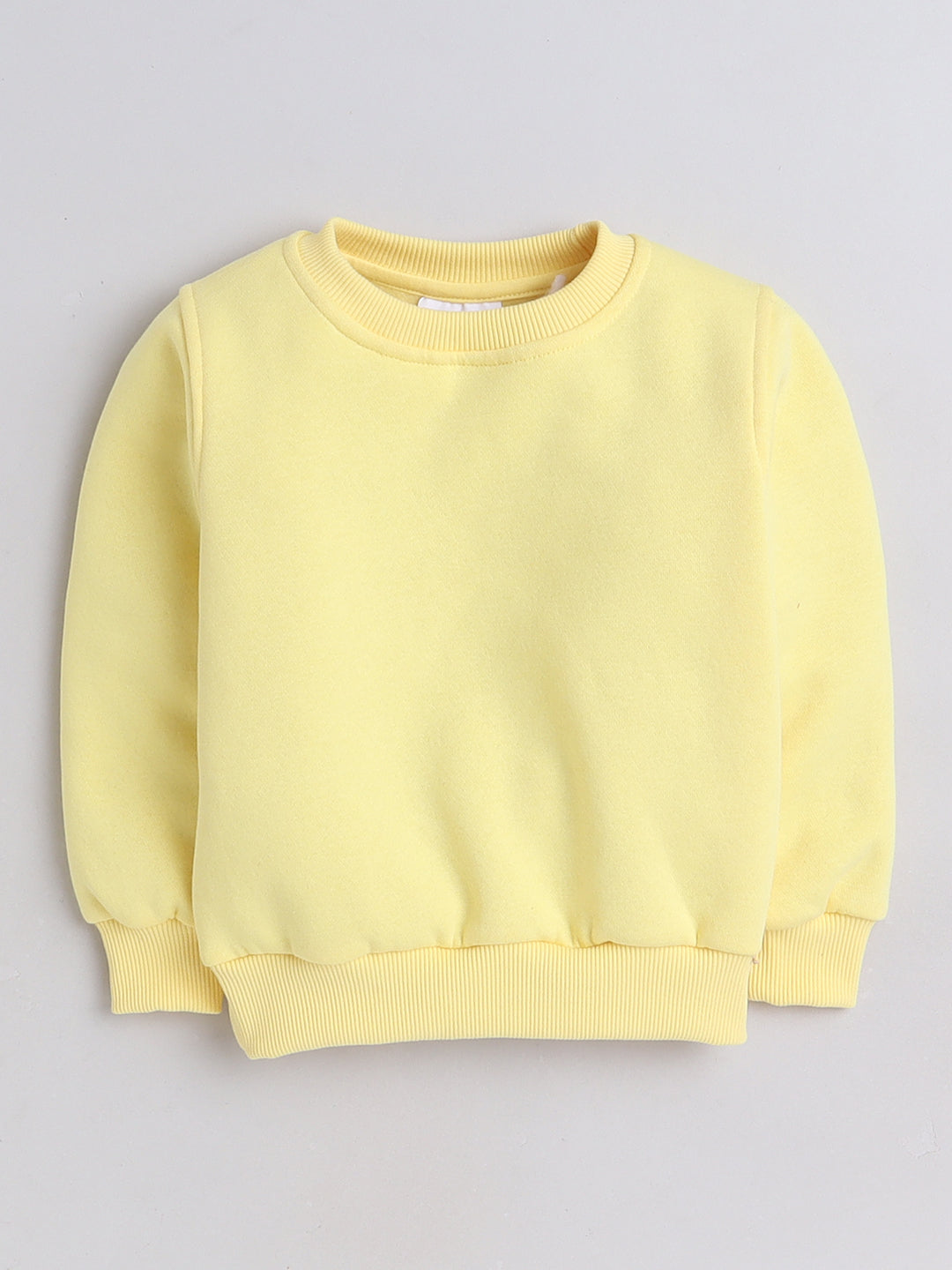 Knitting Doodles Kid's Sweatshirt with Warm Fleece- Light Yellow