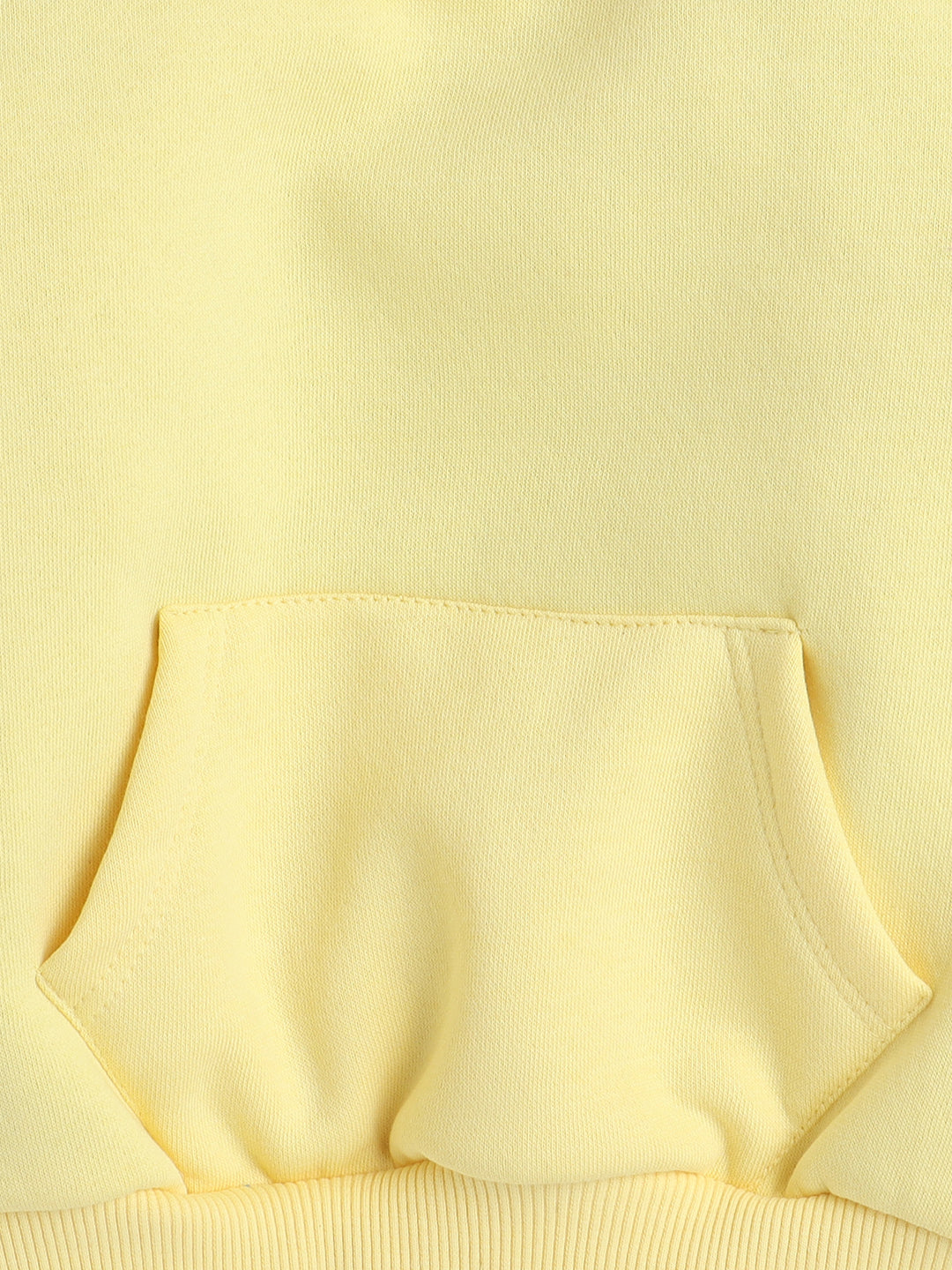 Knitting Doodles Kid's Sweatshirt with Warm Fleece and Pocket in front- Light Yellow