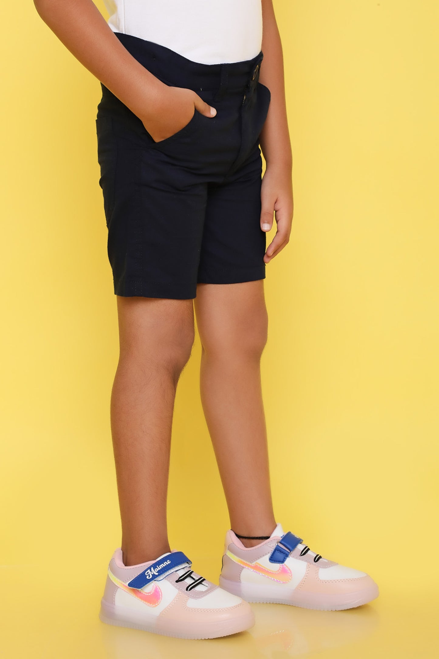 Boys' Shorts with Adjustable Waist- Navy