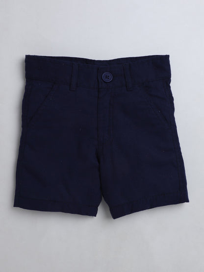 Boys' Shorts with Adjustable Waist- Navy
