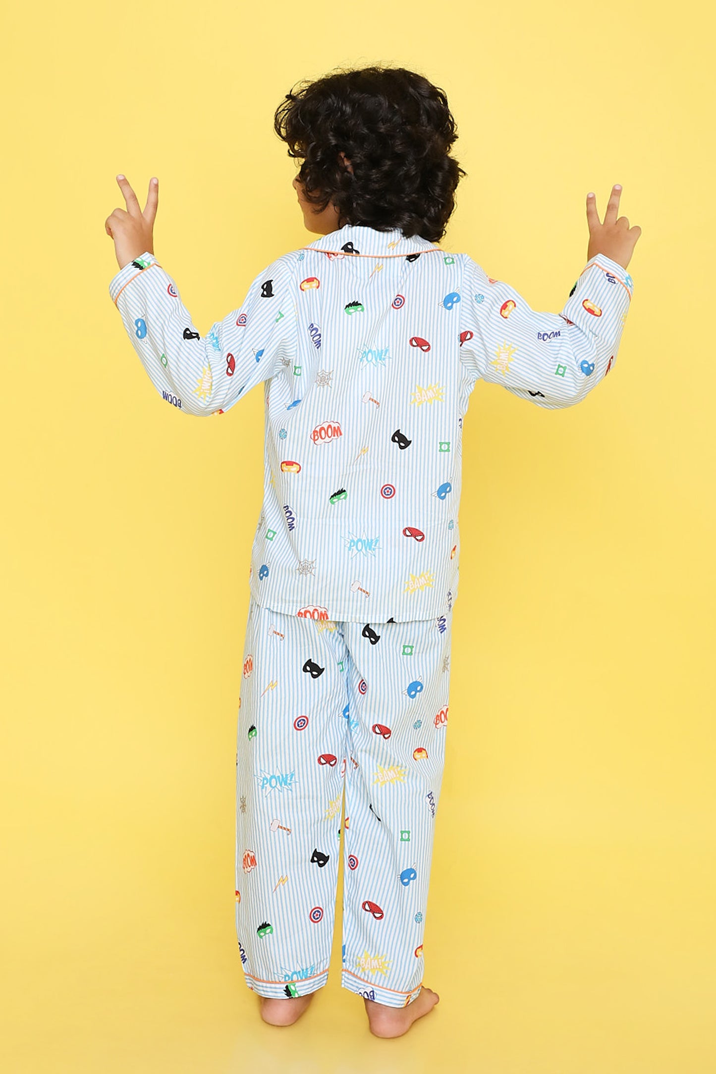 Superhero Masks Print- Blue and white