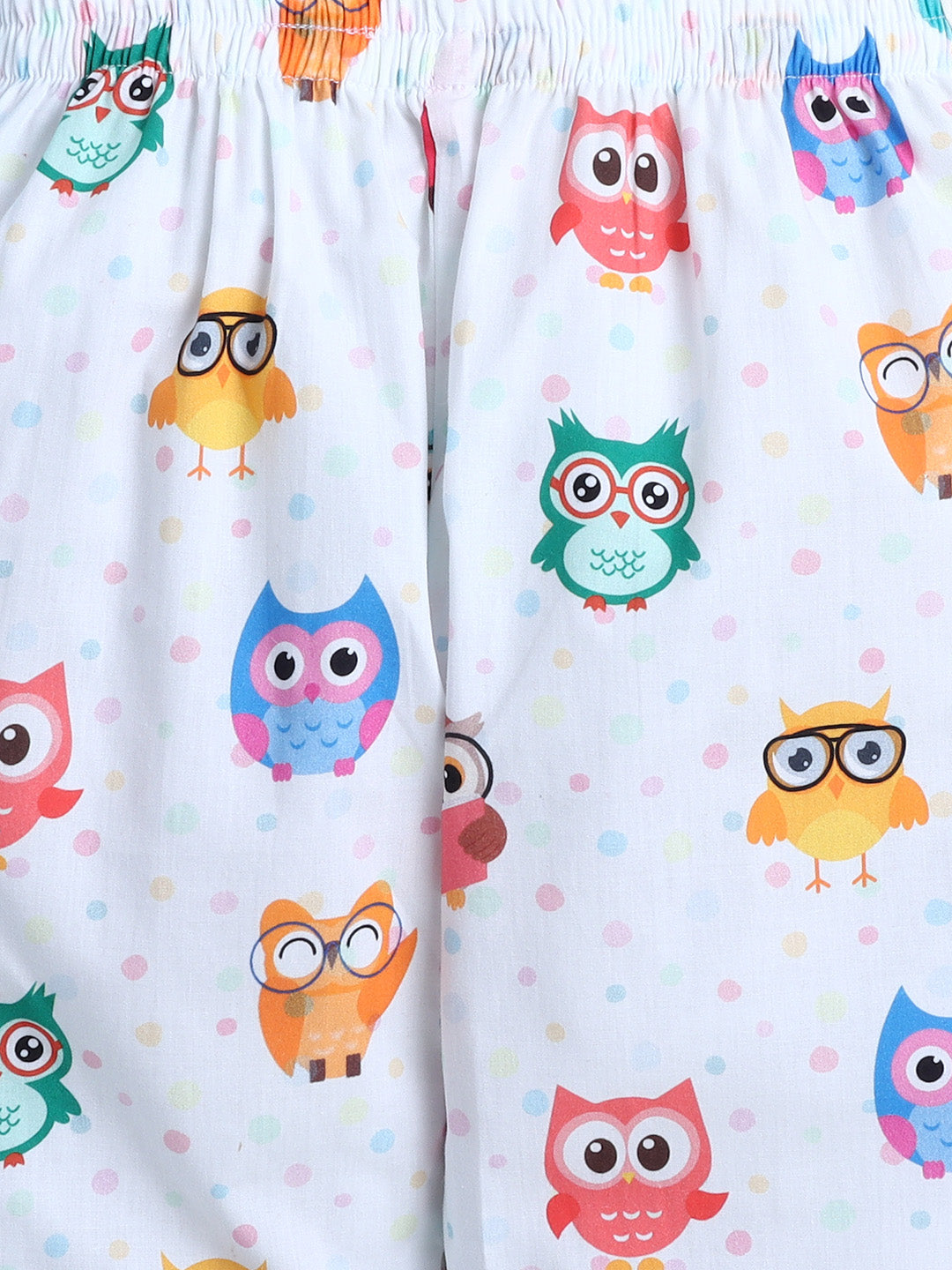 Owl Print Nightsuit- White