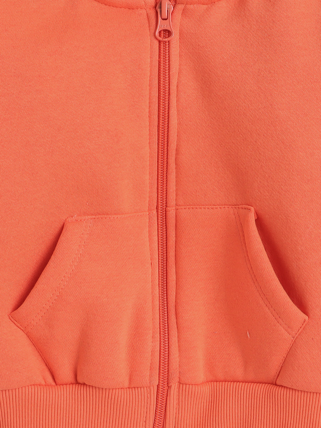 Knitting Doodles Kid's Jacket with Warm Fleece- Orange