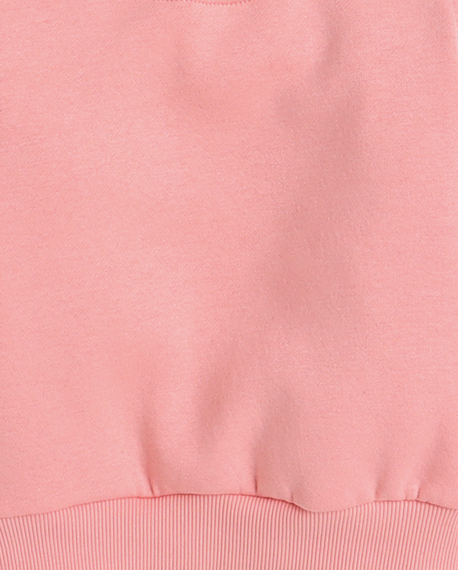 Knitting Doodles Kid's Sweatshirt with Warm Fleece- Peach