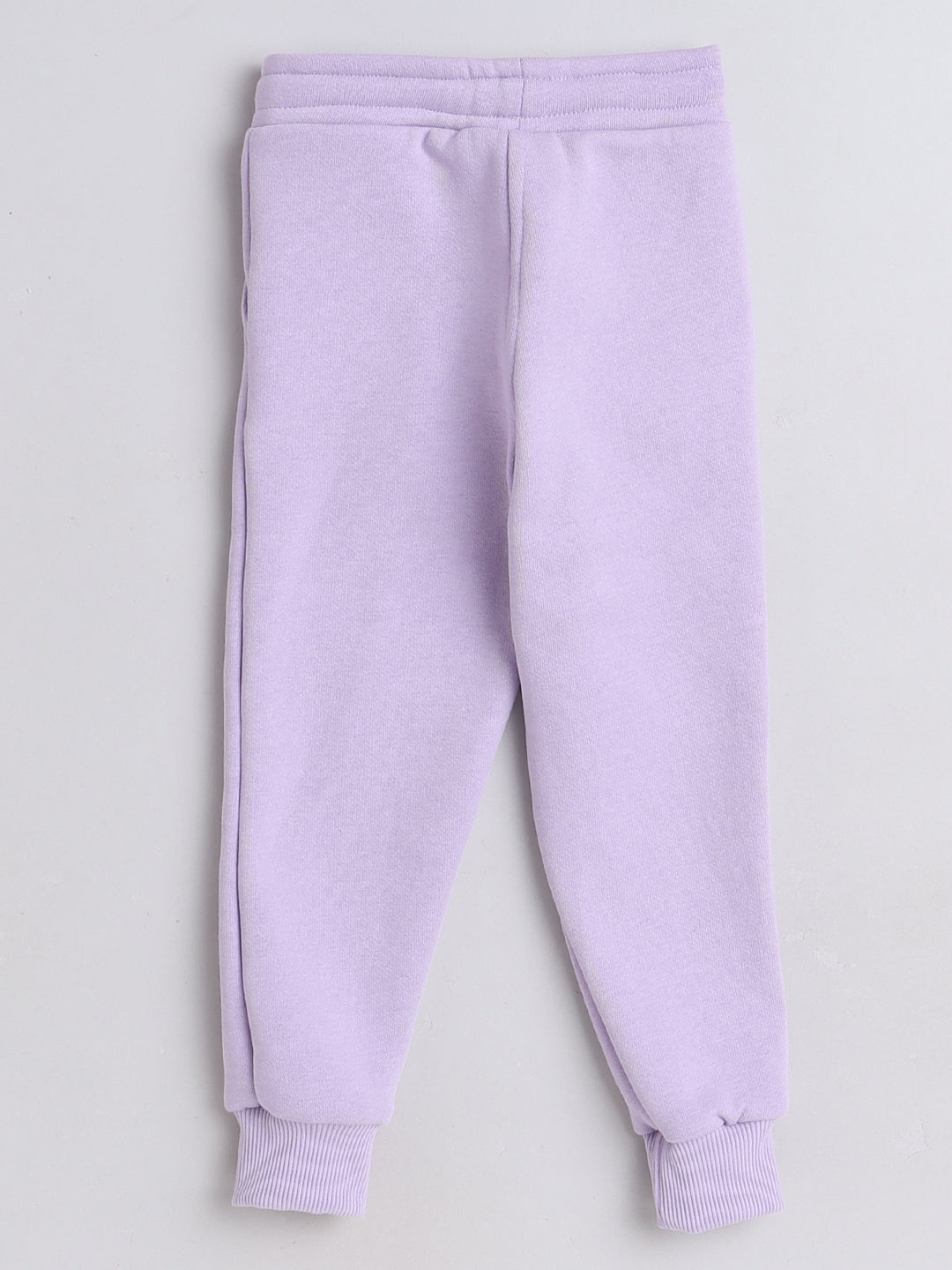 Knitting Doodles Kid's Trackpant with warm Fleece and Elasticated waist- Purple