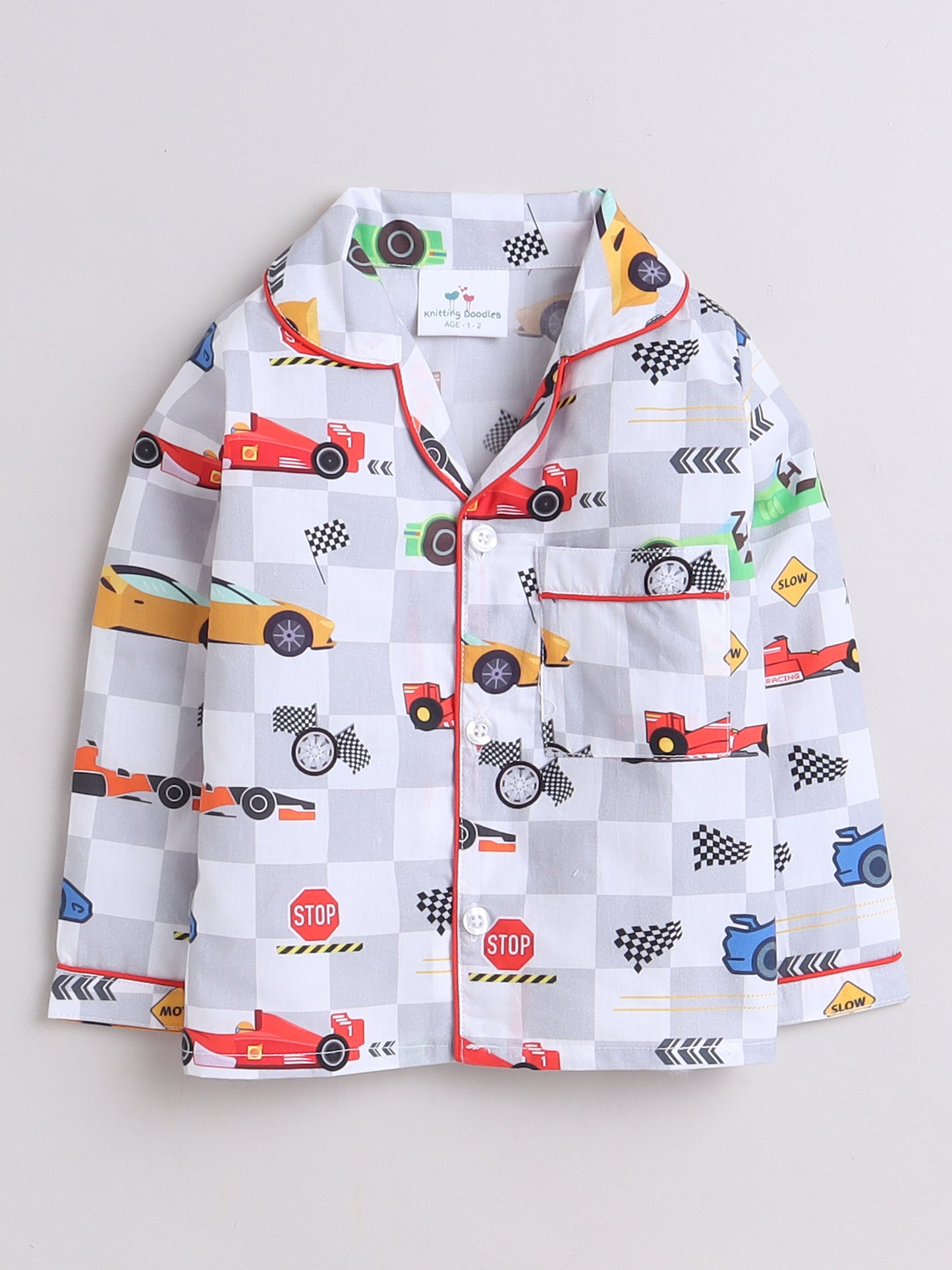 Racer Cars Print- Multi