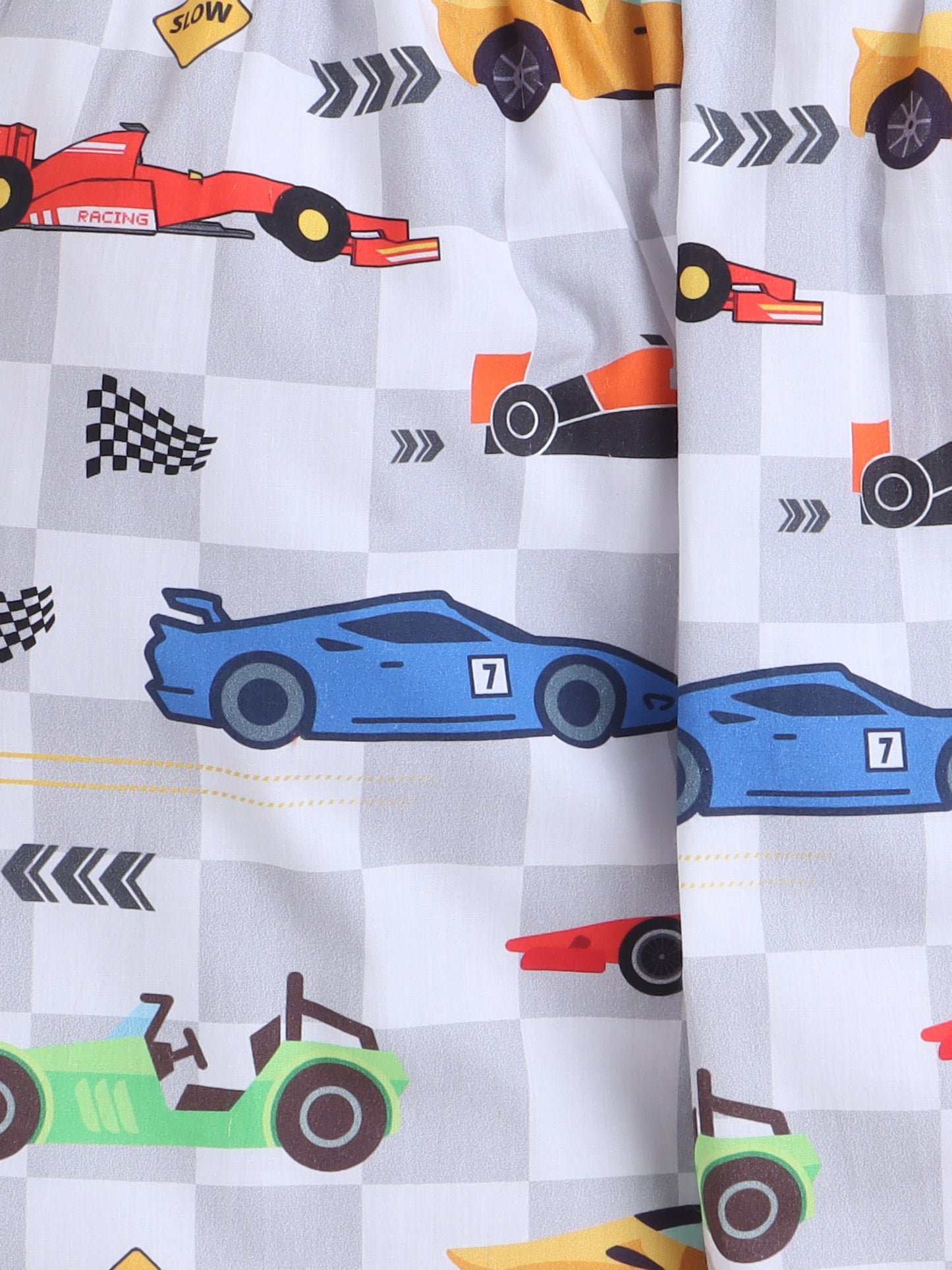 Racer Cars Print- Multi