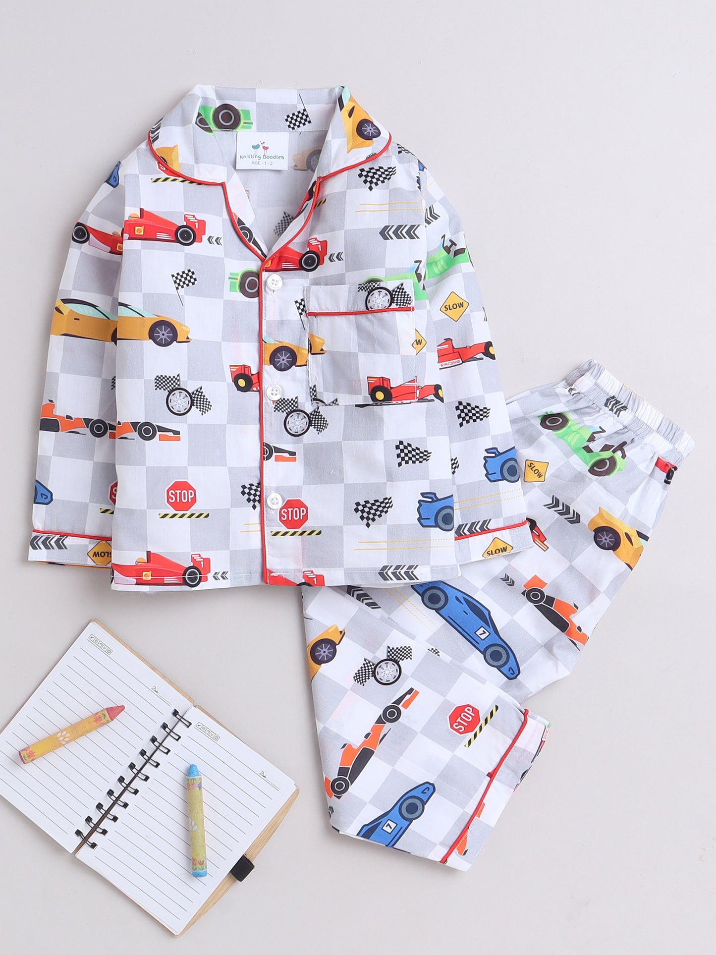 Racer Cars Print- Multi