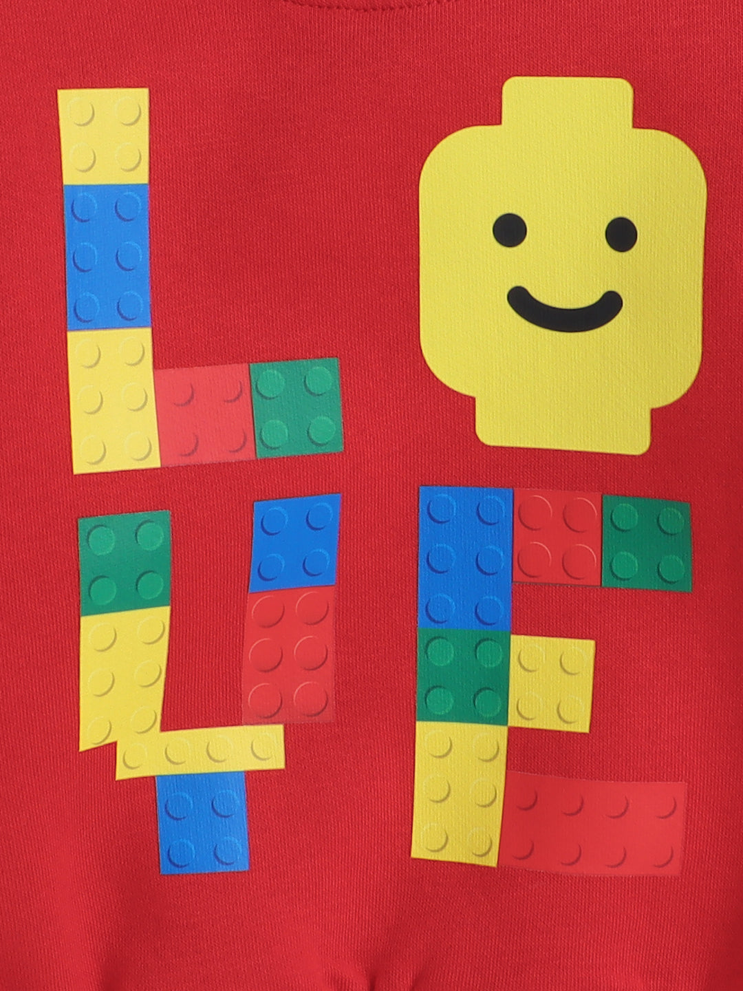 Knitting Doodles Kids' Sweat Shirt with Warm Fleece and Smart Love print- Red