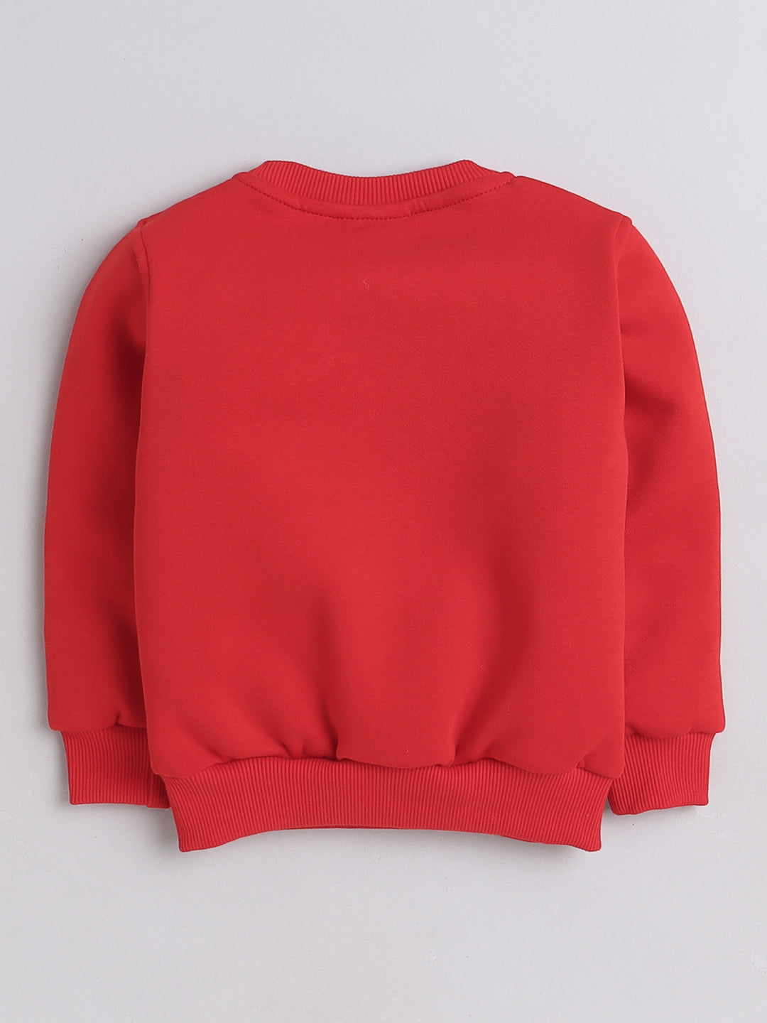 Knitting Doodles Kid's Sweatshirt with Warm Fleece and Pocket in front- Red