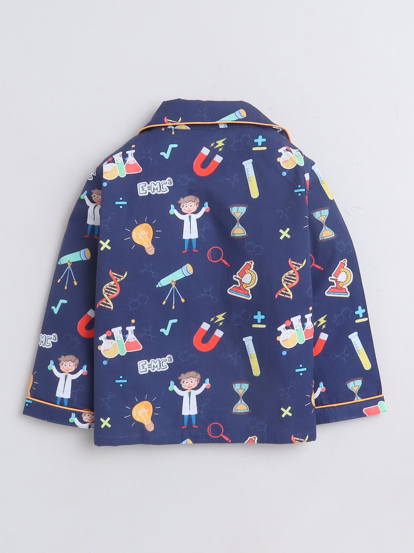 Science Print Night Suit- Blue