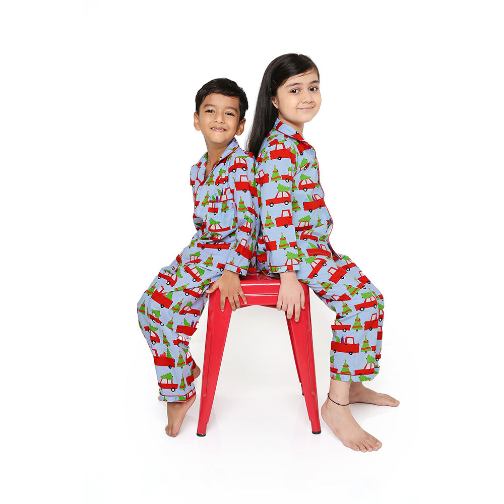 Blue christmas online pajamas