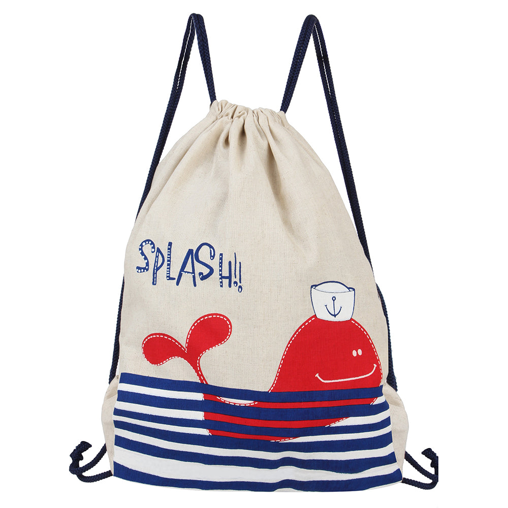 Shark print Drawstring Bag