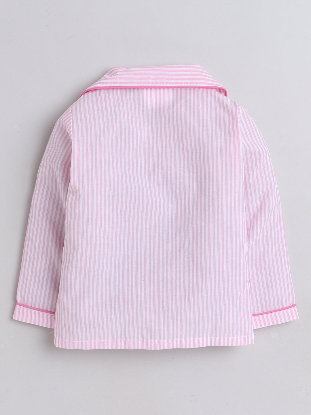 Pink and White Stripes Night Suit with cute Daddy's girl