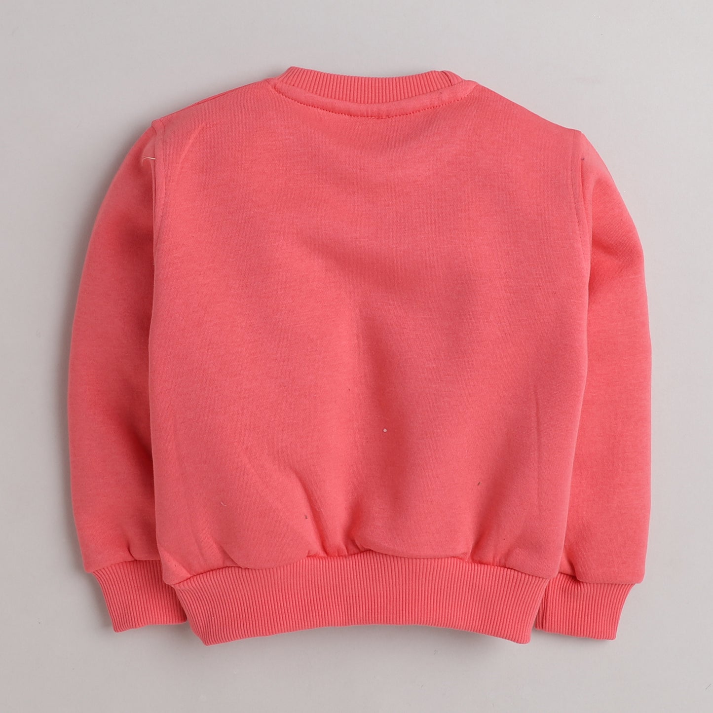 Candy Lover Print Sweatshirt with Fleece Lining- Pink