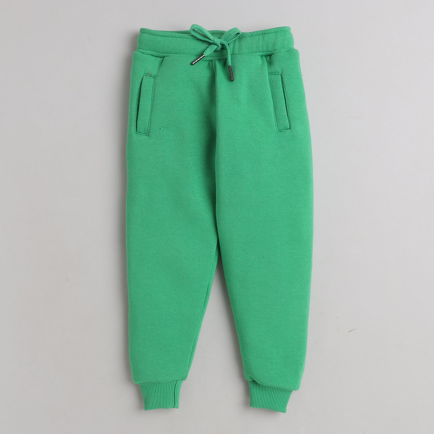 Trackpant with Fleece Lining and Elasticated waist- Green