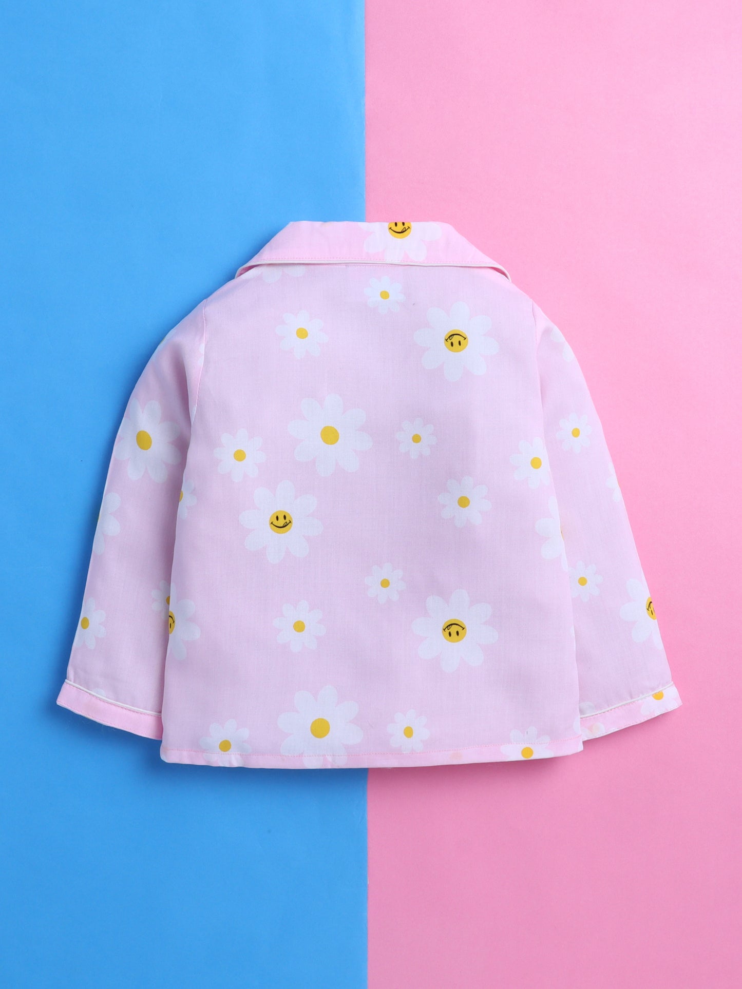 Daisies Printed Nightsuit- Pink
