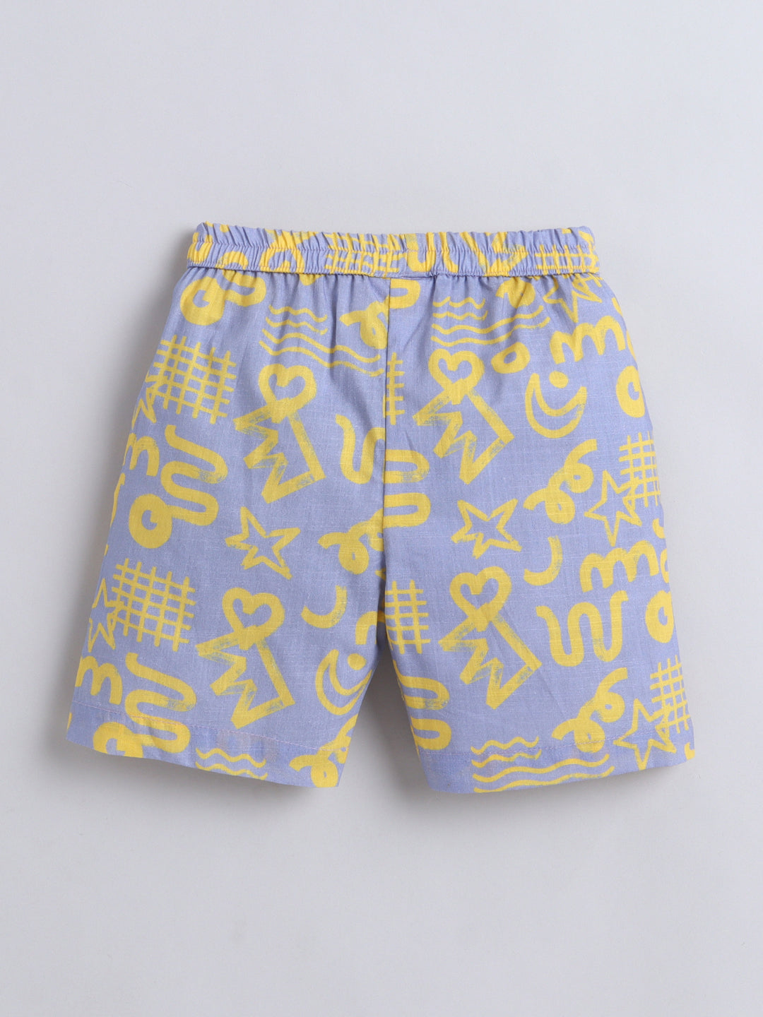 Purple Abstract Cotton Slub Co-ord Set