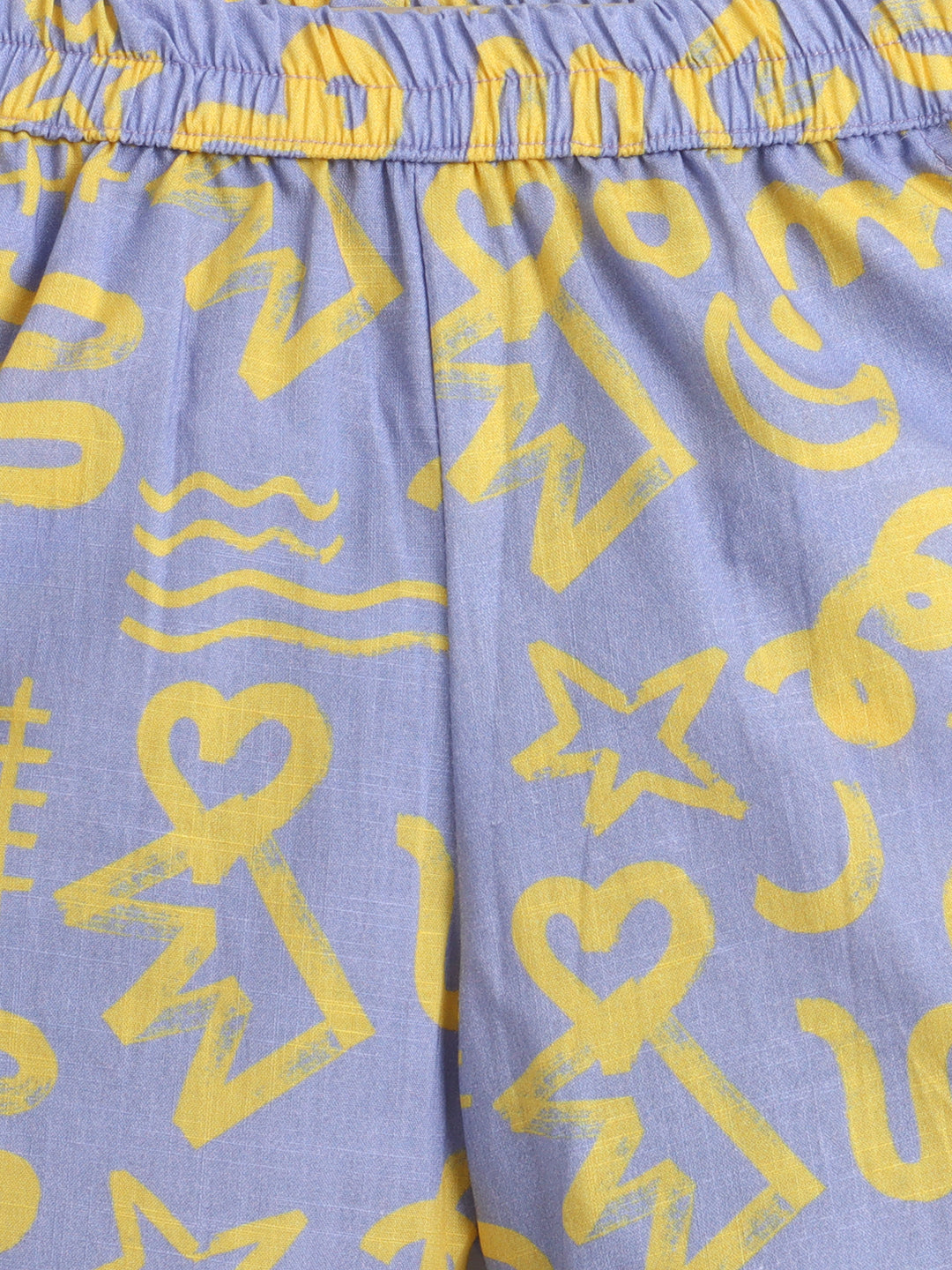 Purple Abstract Cotton Slub Co-ord Set