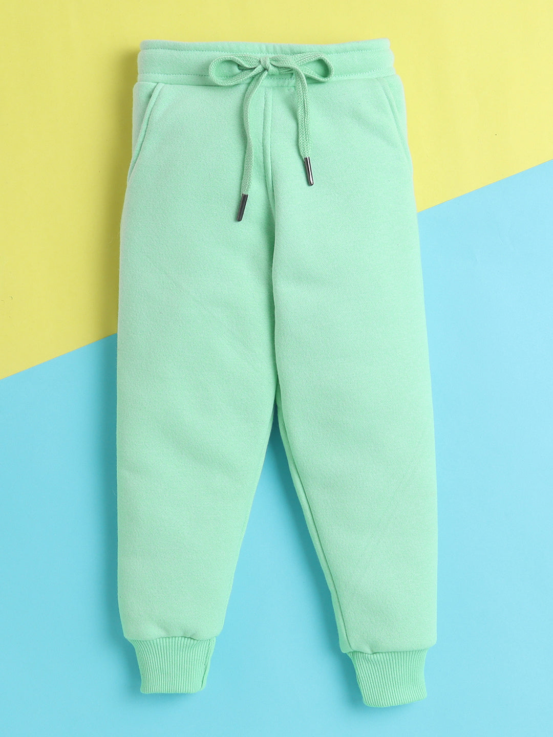 Trackpant with Fleece Lining and Elasticated waist- Sea Green