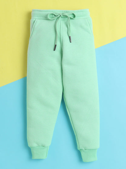 Trackpant with Fleece Lining and Elasticated waist- Sea Green