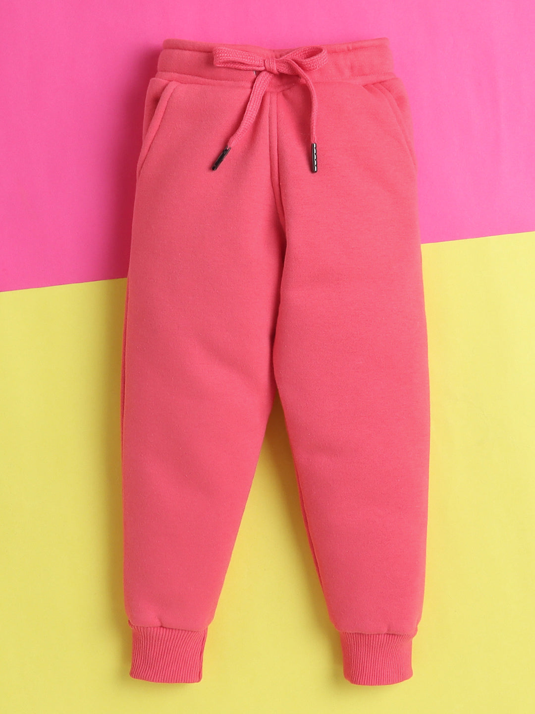Trackpant with Fleece Lining and Elasticated waist- Pink