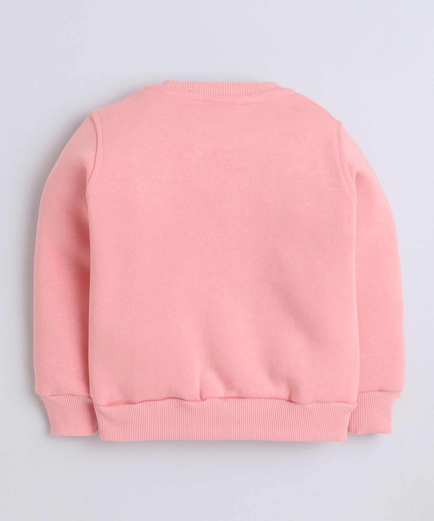 Panda Print Sweatshirt with Fleece Lining- Peach